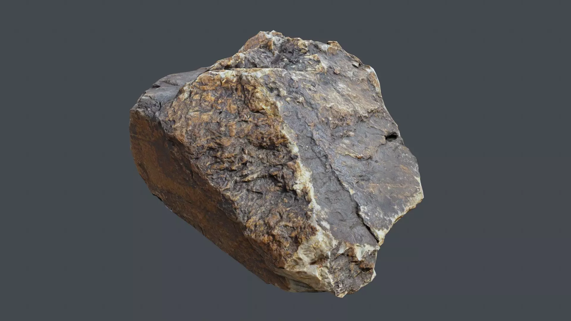 Stone Boulder a5 Low-poly 3D model_0