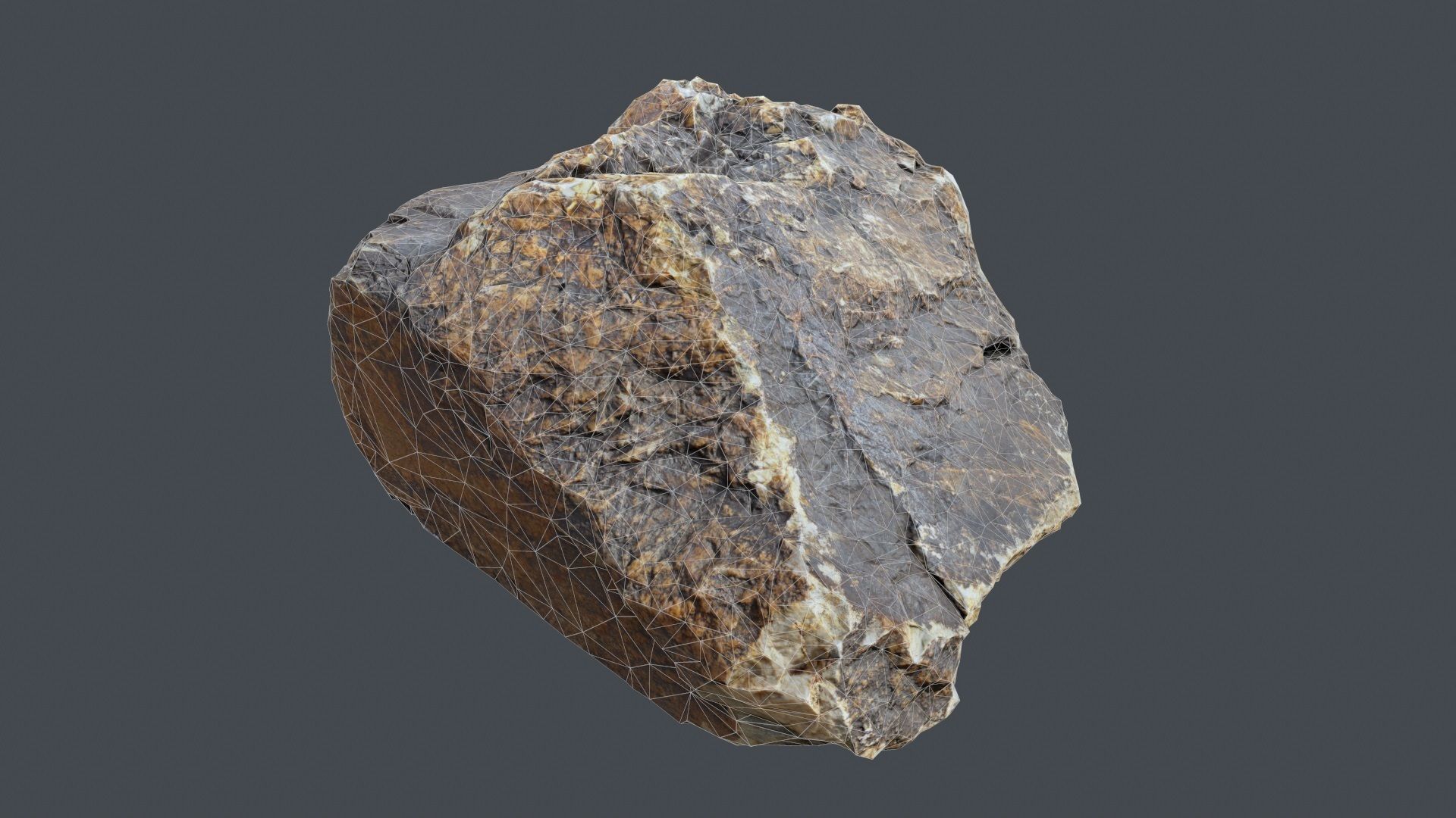 Stone Boulder a5 Low-poly 3D model_1
