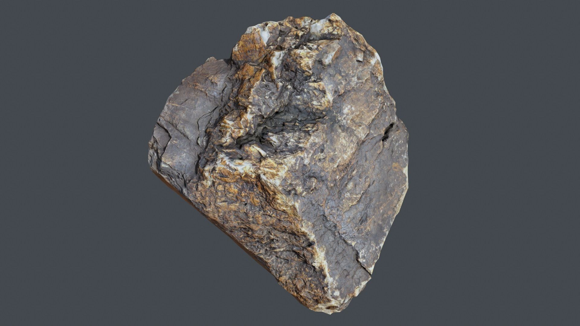 Stone Boulder a5 Low-poly 3D model_8