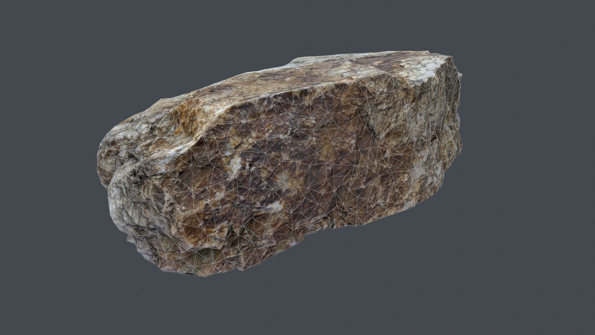 Stone Boulder a6 Low-poly 3D model_7