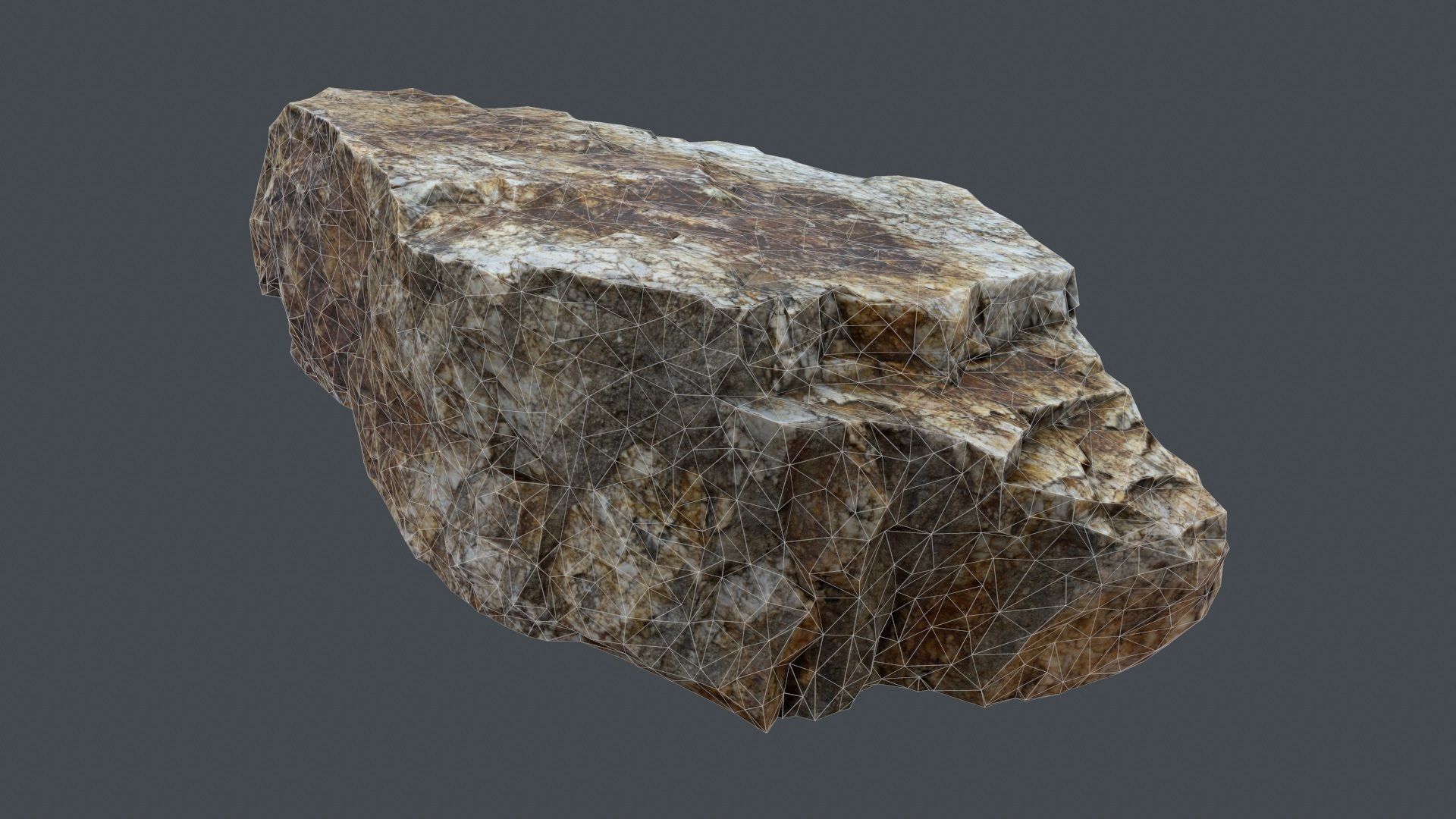 Stone Boulder a6 Low-poly 3D model_1