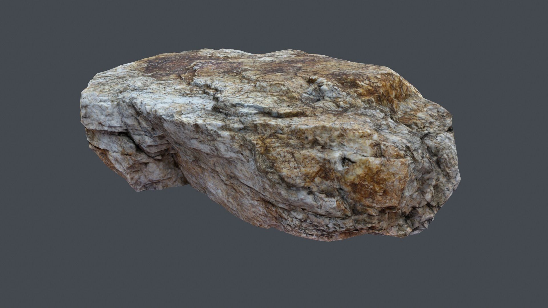 Stone Boulder a6 Low-poly 3D model_4