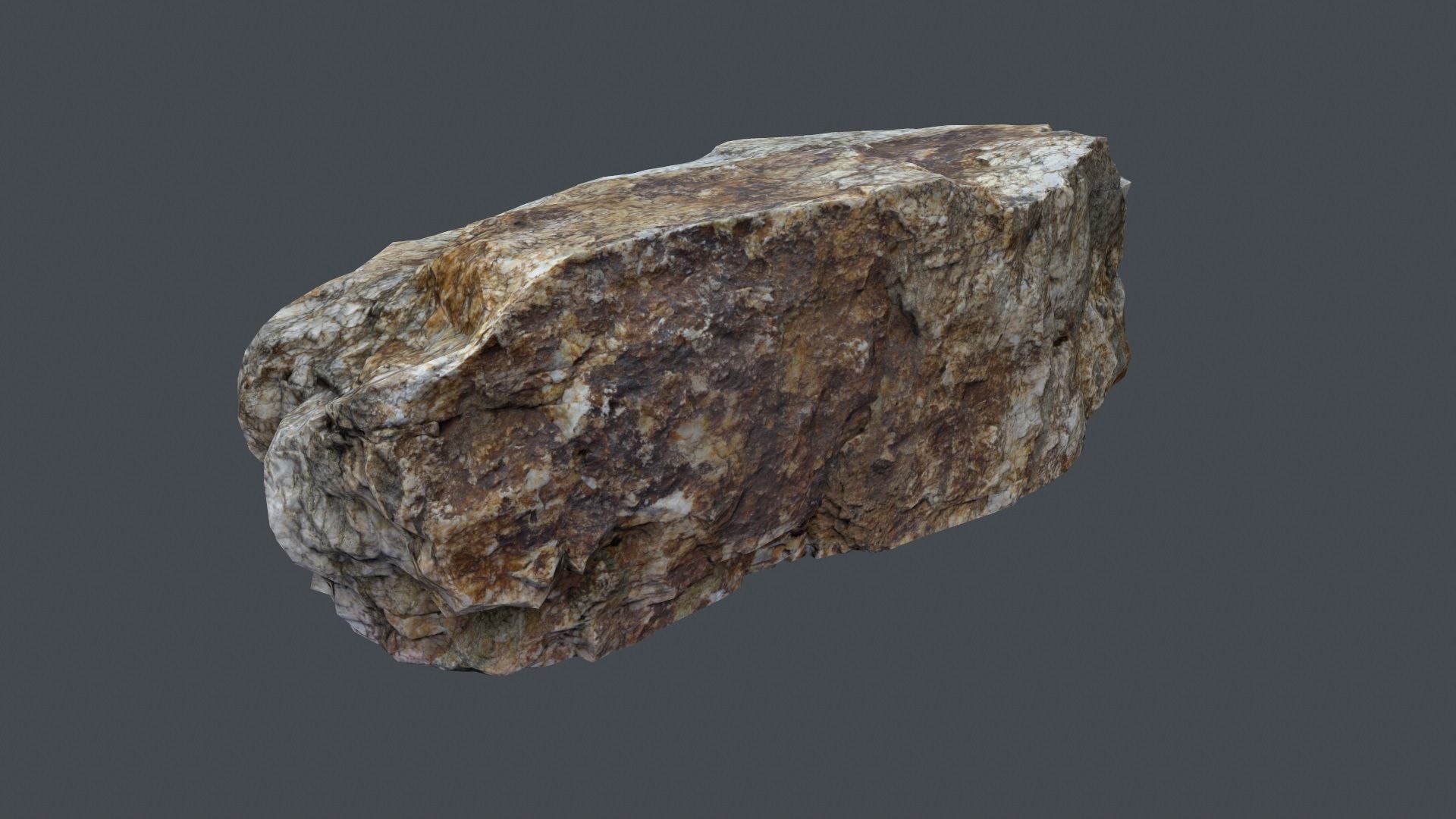 Stone Boulder a6 Low-poly 3D model_6