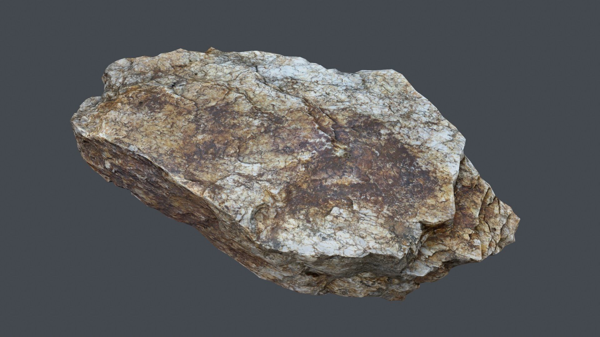 Stone Boulder a6 Low-poly 3D model_8