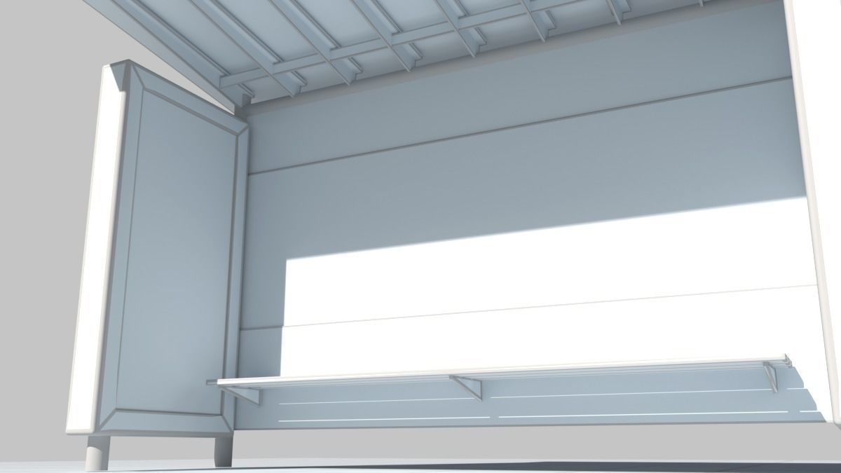 Bus stop 3D model 3D model_6