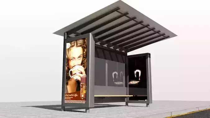 Bus stop 3D model