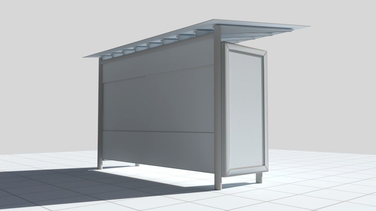 Bus stop 3D model 3D model_5