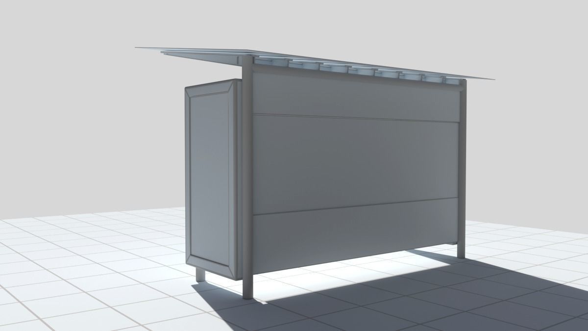 Bus stop 3D model 3D model_7