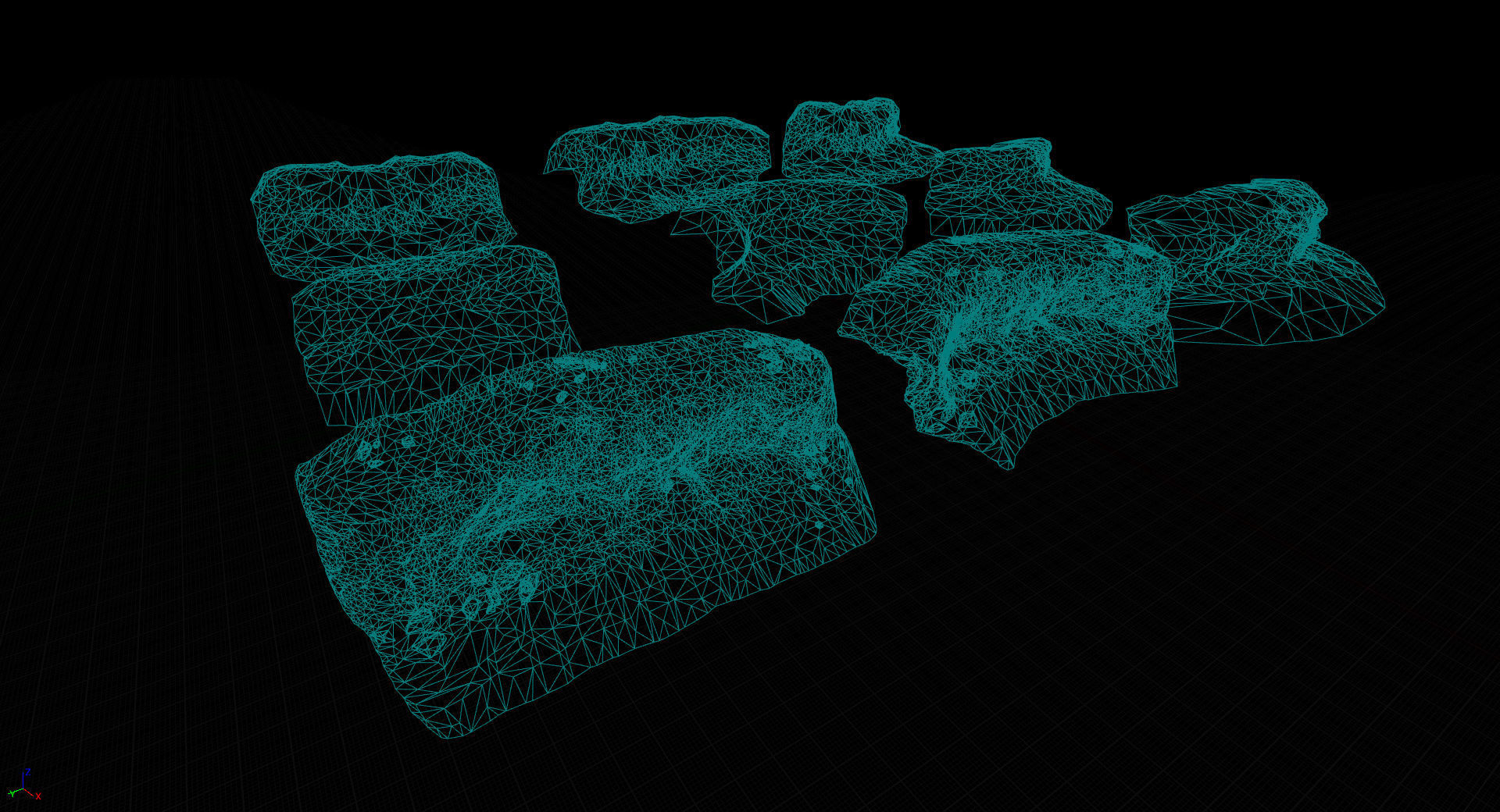 Cliff faces 2 Low-poly 3D model_8