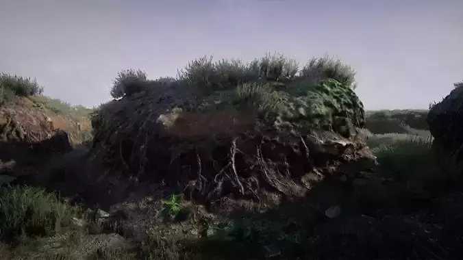 Cliff faces 2 Low-poly 3D model