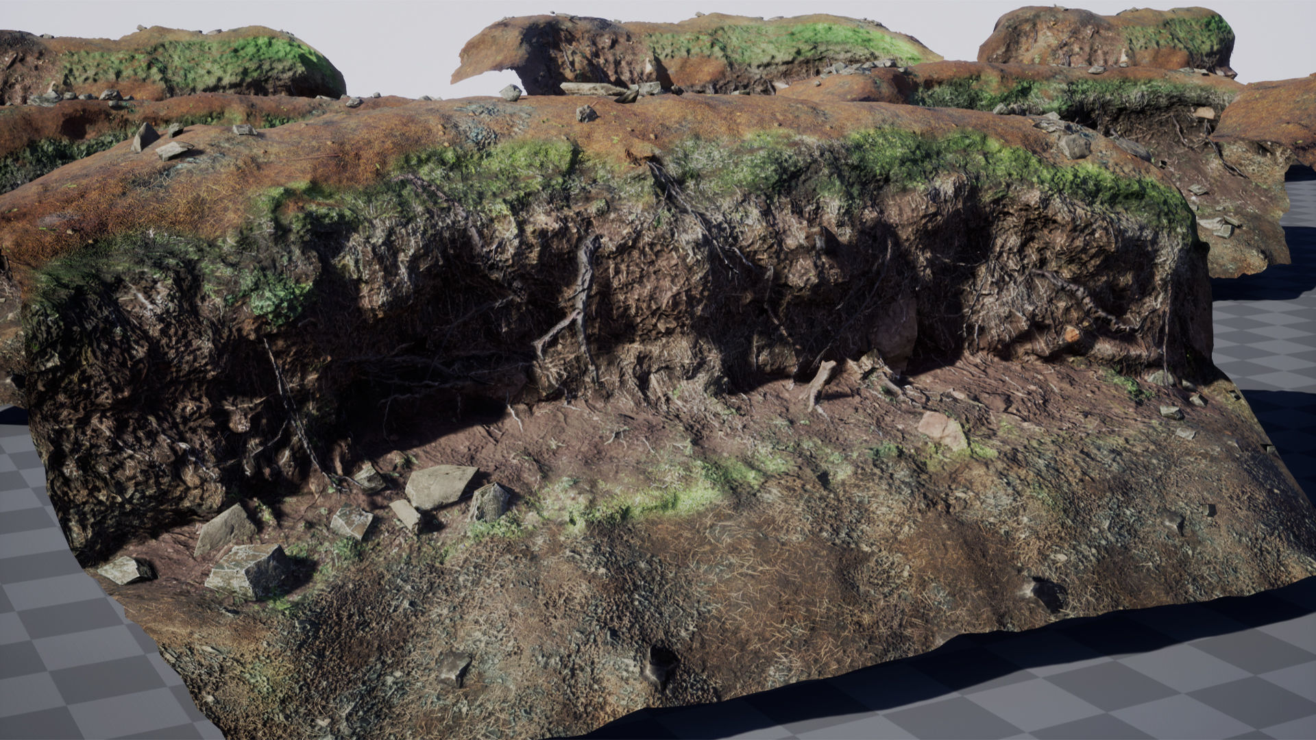 Cliff faces 2 Low-poly 3D model_17