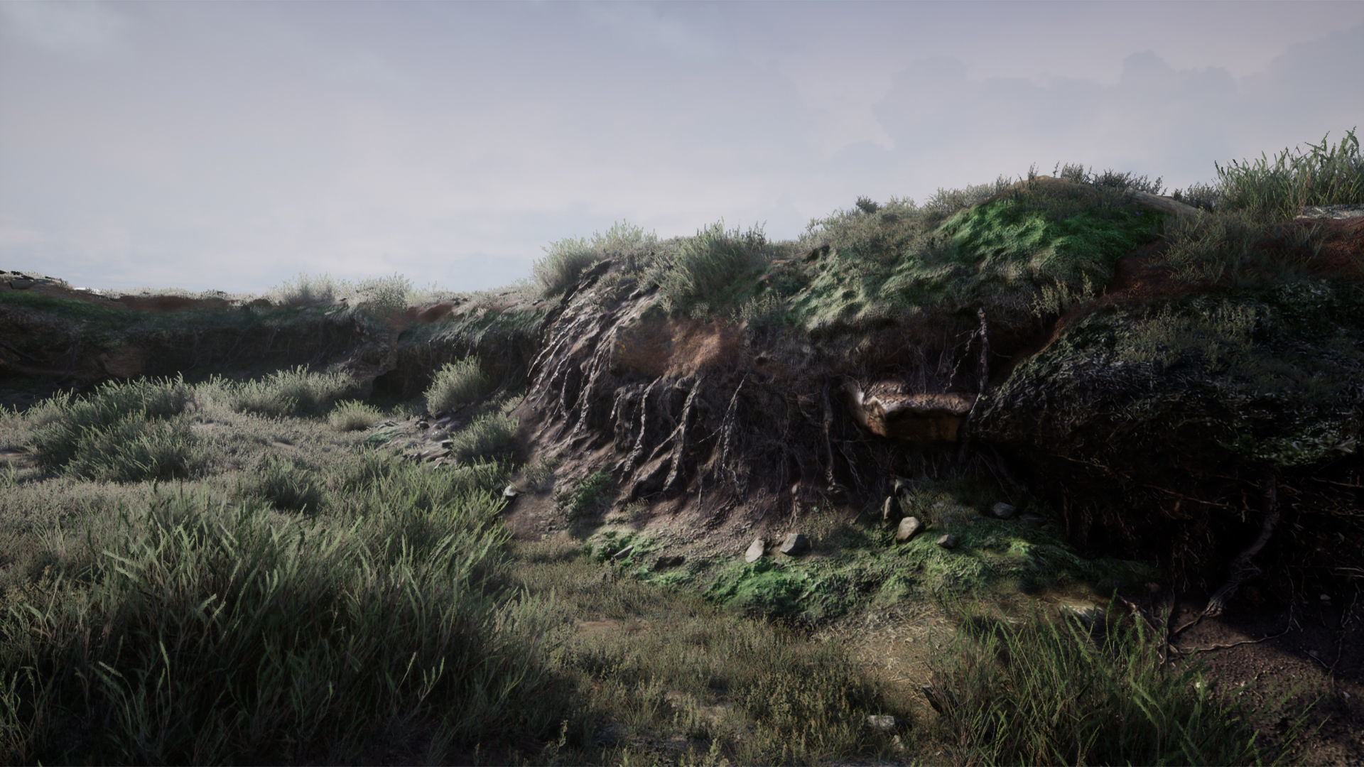 Cliff faces 2 Low-poly 3D model_2