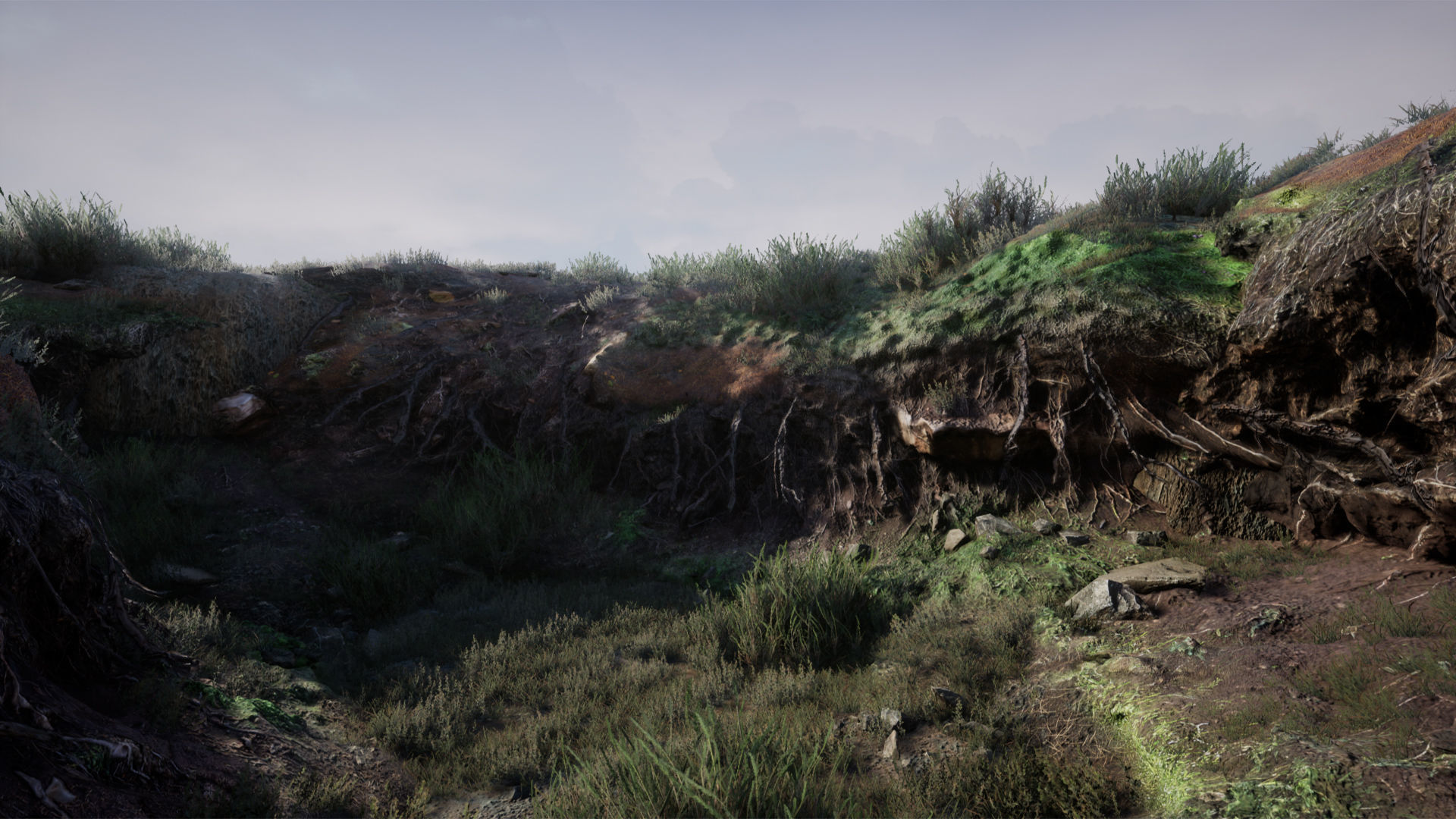 Cliff faces 2 Low-poly 3D model_3