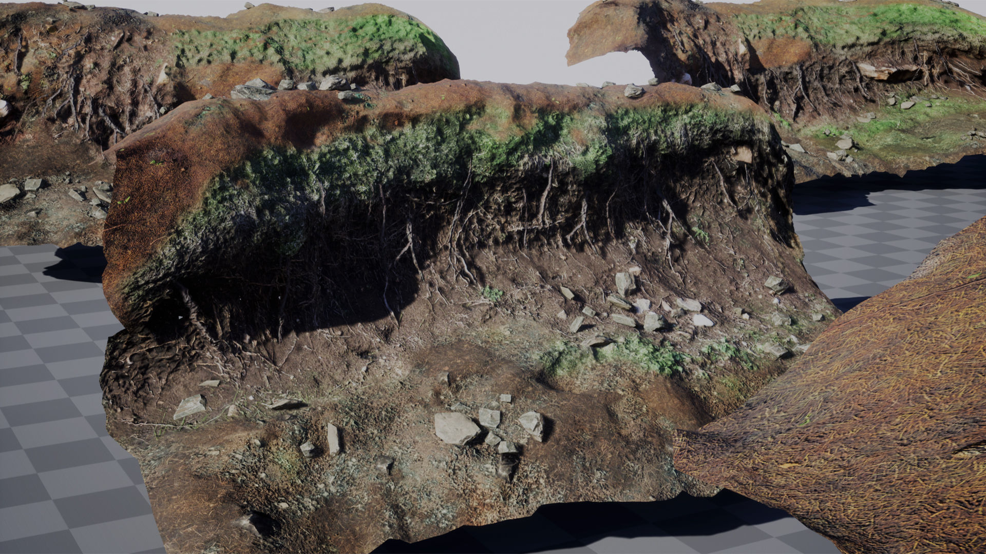 Cliff faces 2 Low-poly 3D model_12