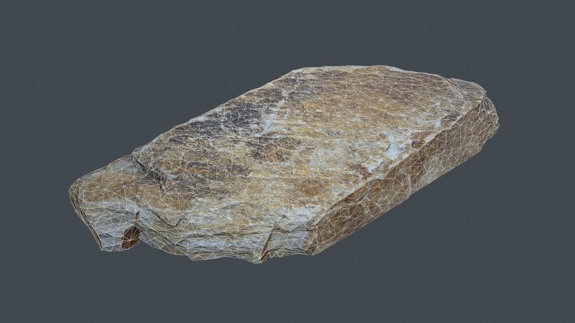 Stone Boulder a7 Low-poly 3D model_1