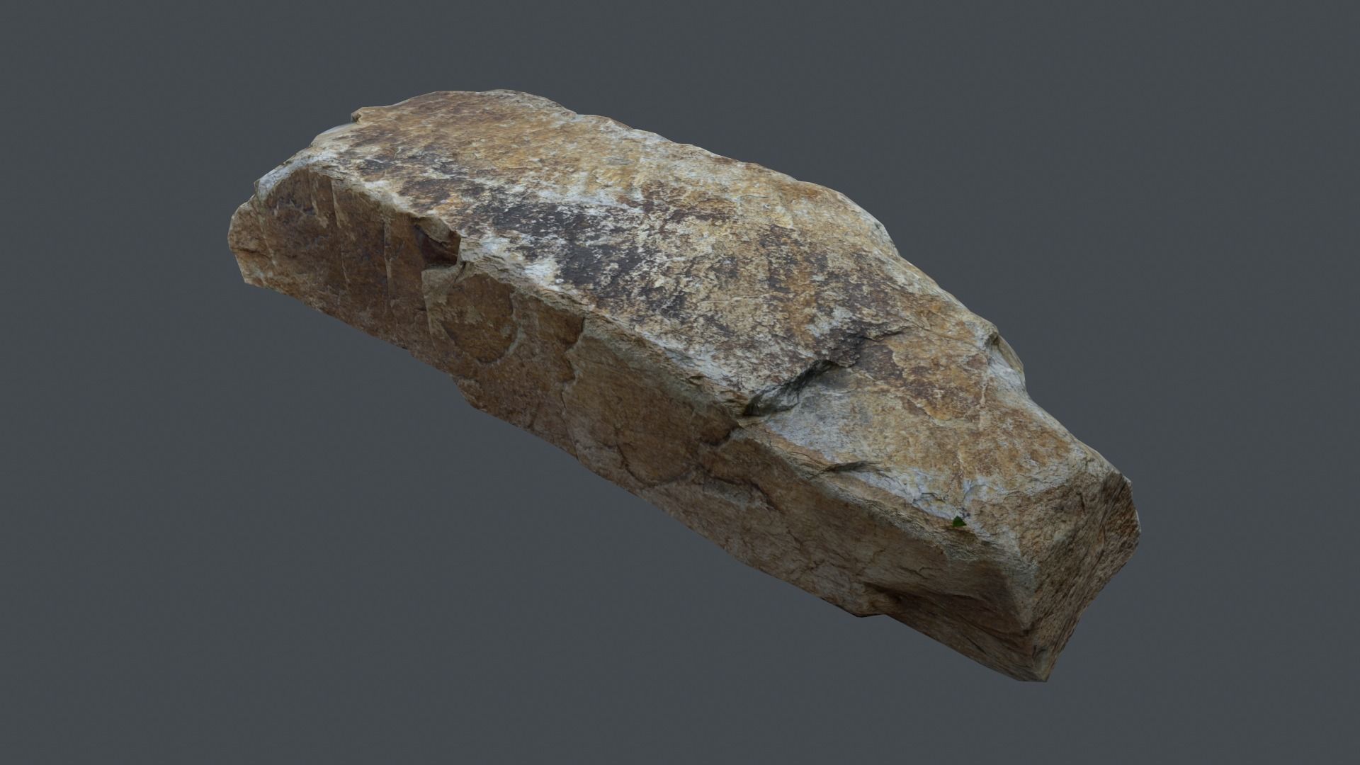 Stone Boulder a7 Low-poly 3D model_6