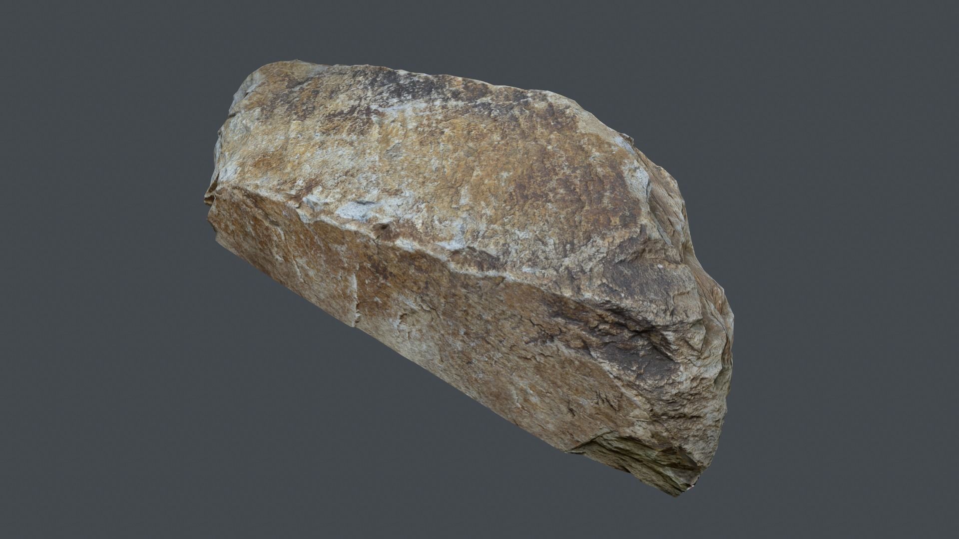 Stone Boulder a7 Low-poly 3D model_2