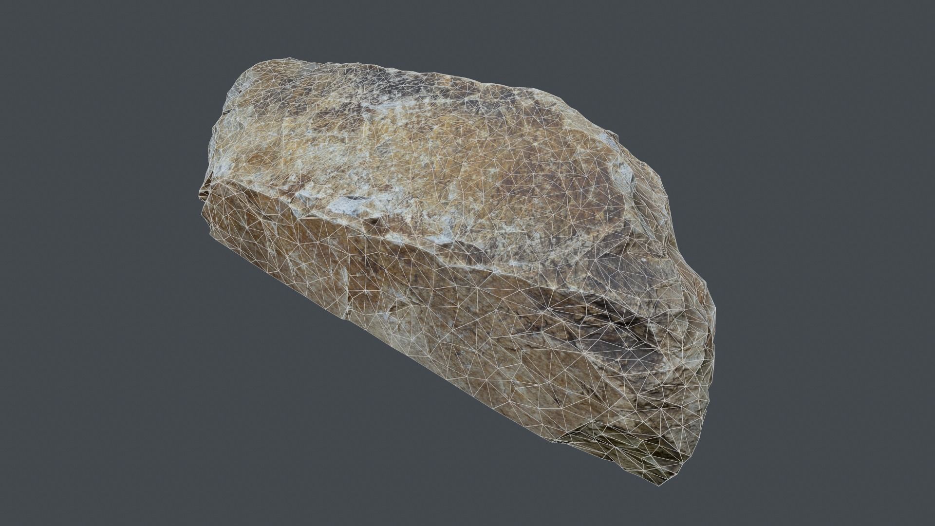 Stone Boulder a7 Low-poly 3D model_3