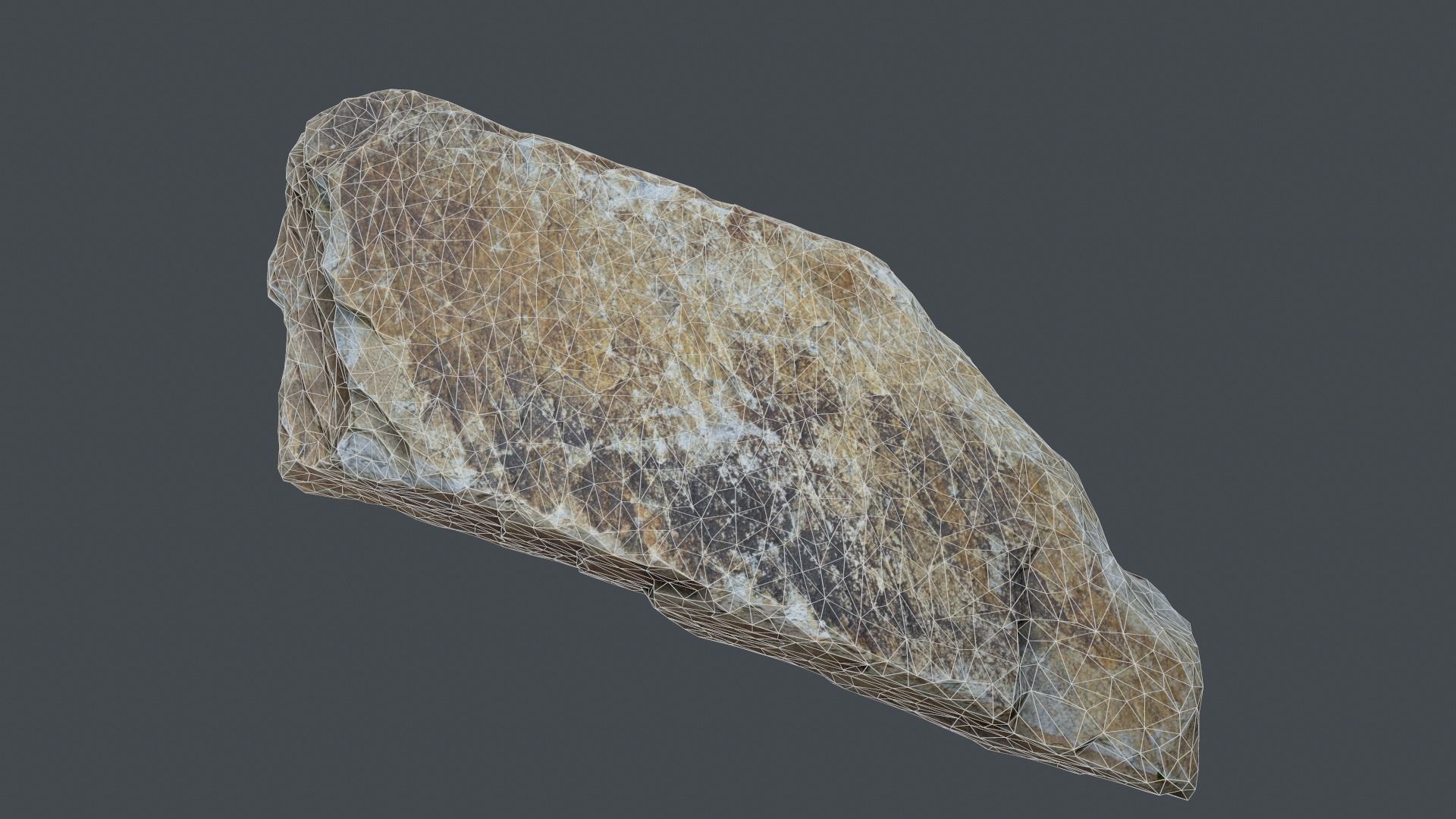 Stone Boulder a7 Low-poly 3D model_9