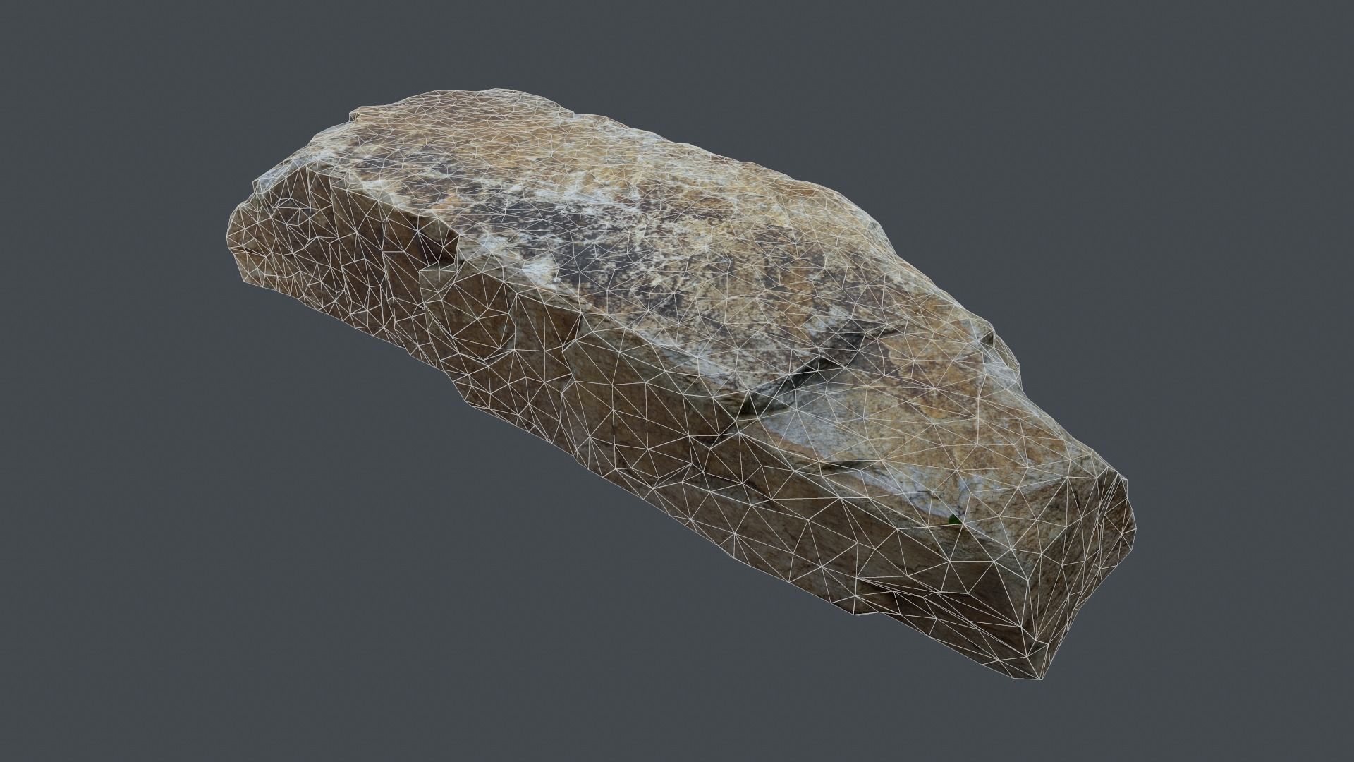 Stone Boulder a7 Low-poly 3D model_7