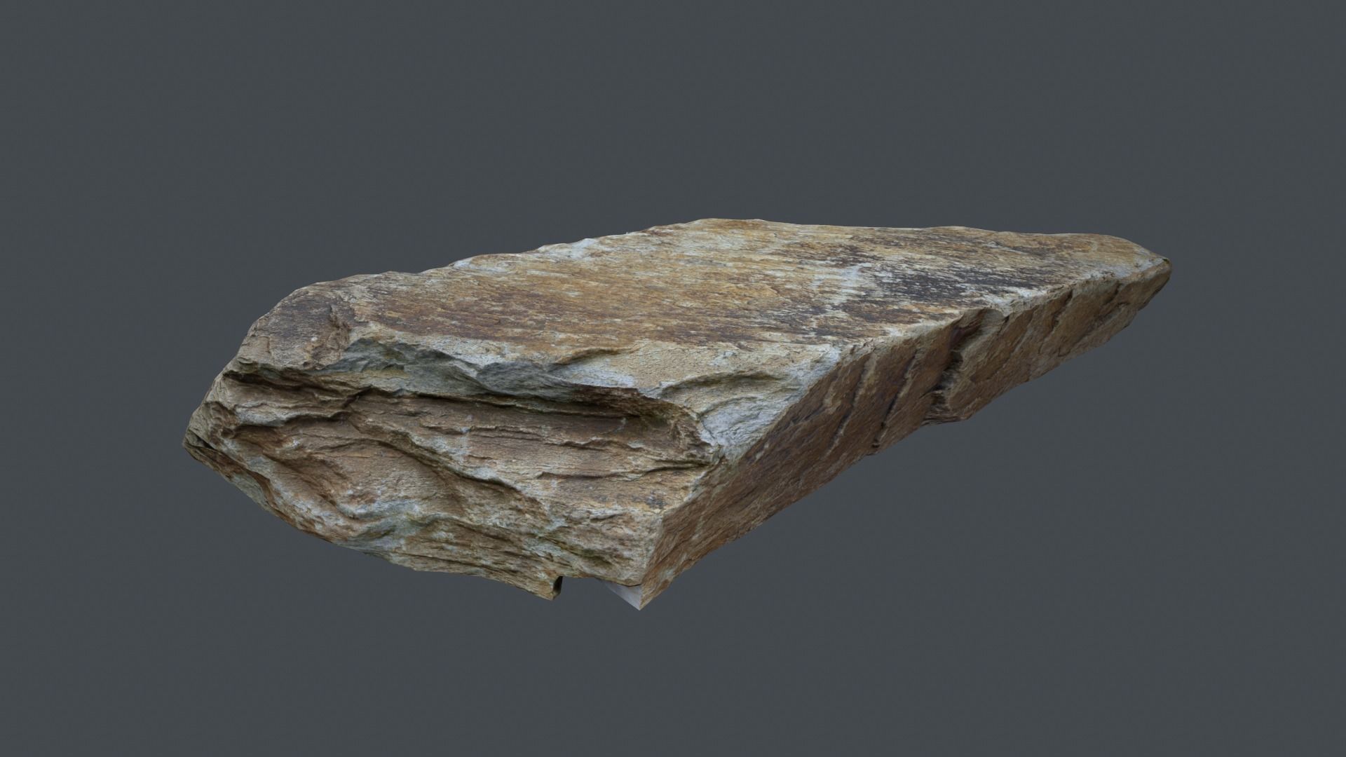Stone Boulder a7 Low-poly 3D model_4