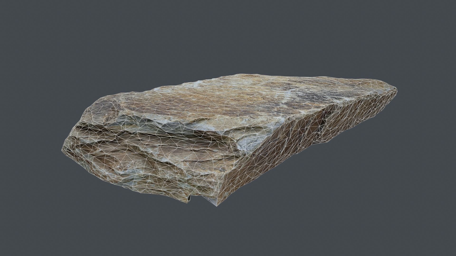 Stone Boulder a7 Low-poly 3D model_5