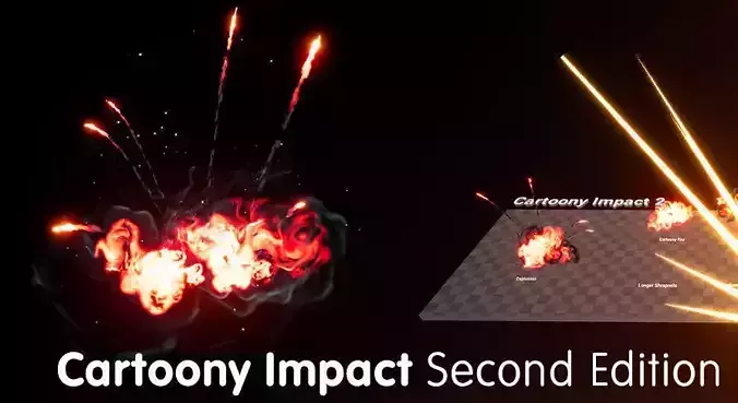 Cartoony Impact Second Edition - Unreal Engine 4 Low-poly 3D model