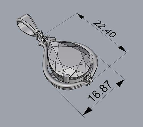 WOMAN PENDANT 3D print model_4