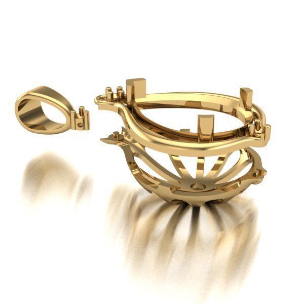 WOMAN PENDANT 3D print model_3