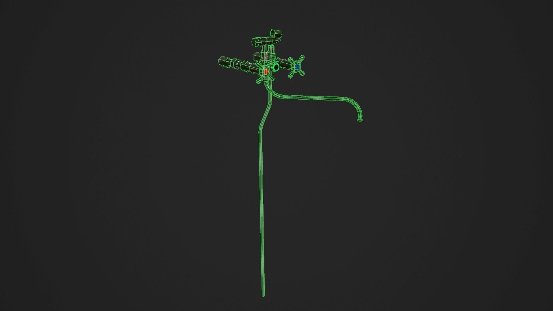 Bathroom first aid cabinet Low-poly 3D model_7