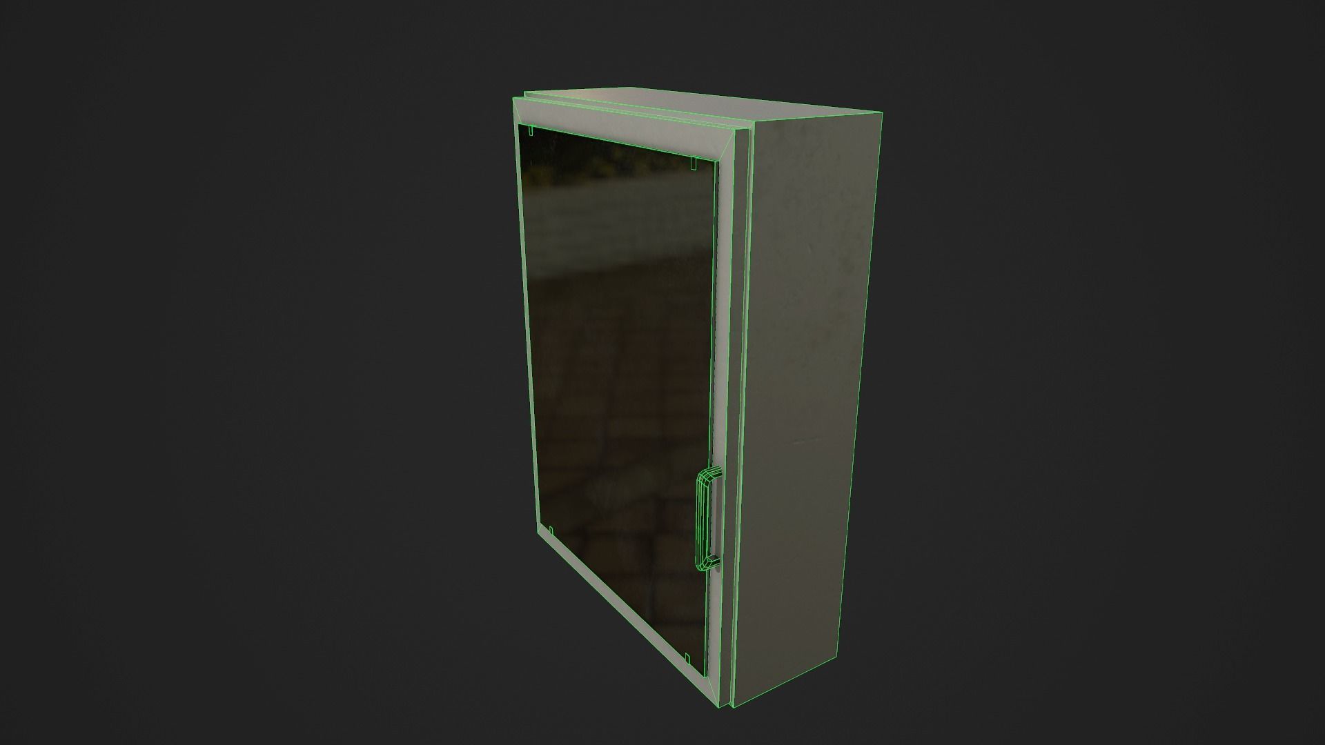 Bathroom first aid cabinet Low-poly 3D model_5