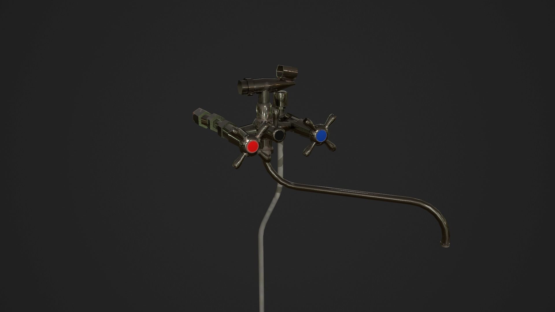 Bathroom first aid cabinet Low-poly 3D model_8