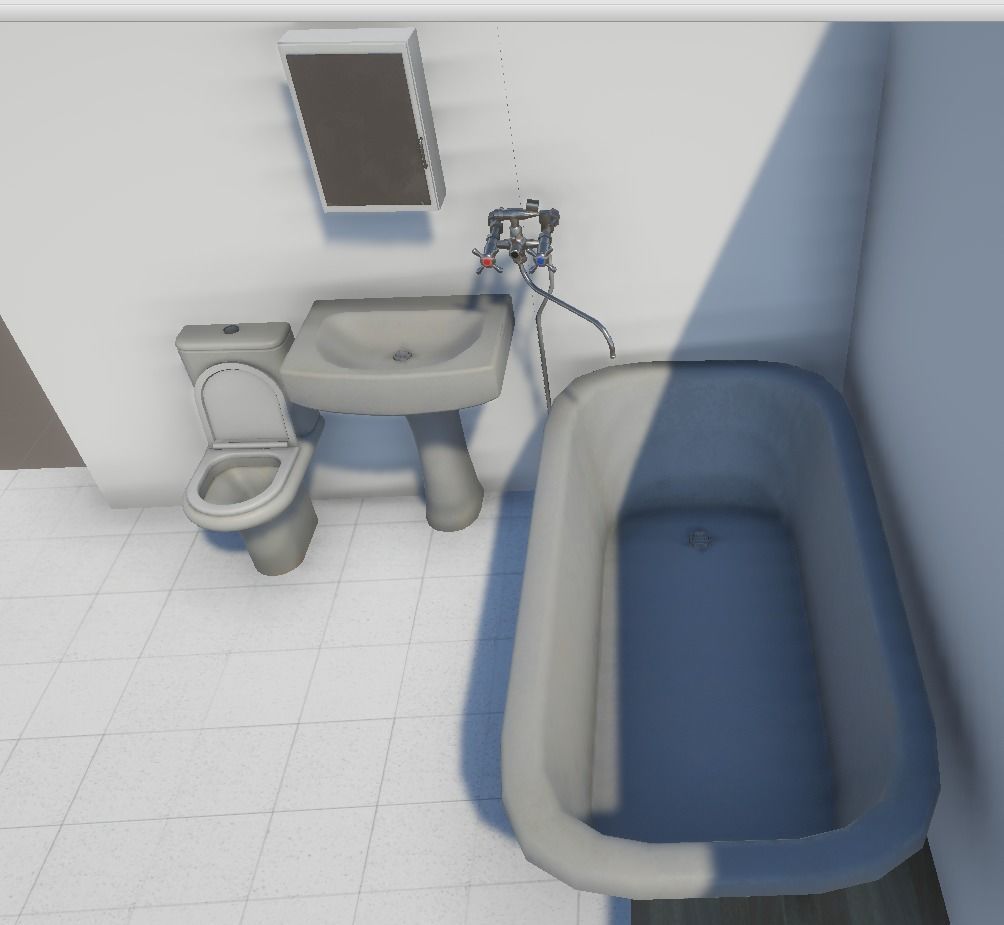 Bathroom first aid cabinet Low-poly 3D model_12