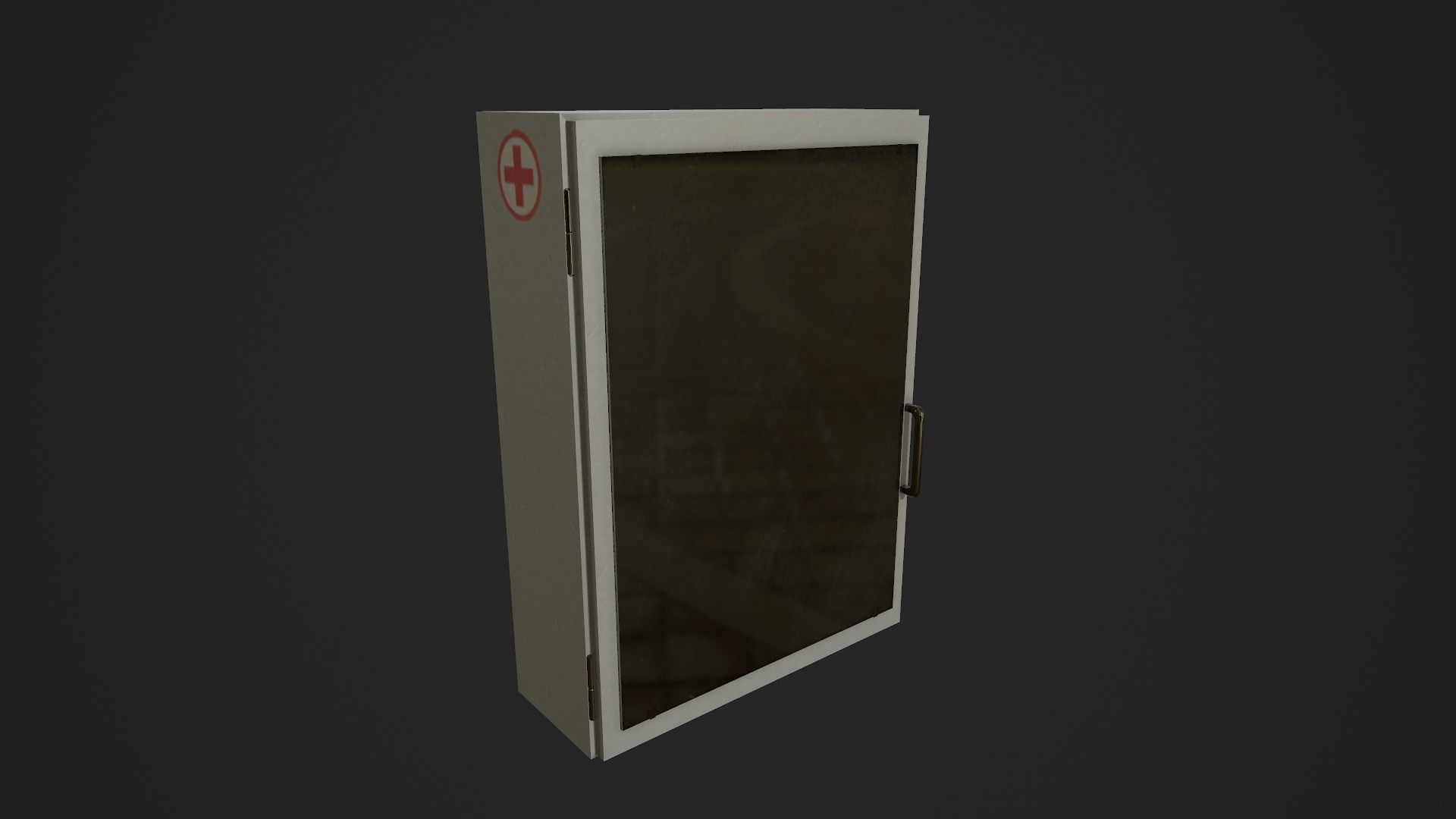 Bathroom first aid cabinet Low-poly 3D model_3