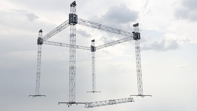 Low Poly Modular Truss Low-poly 3D model