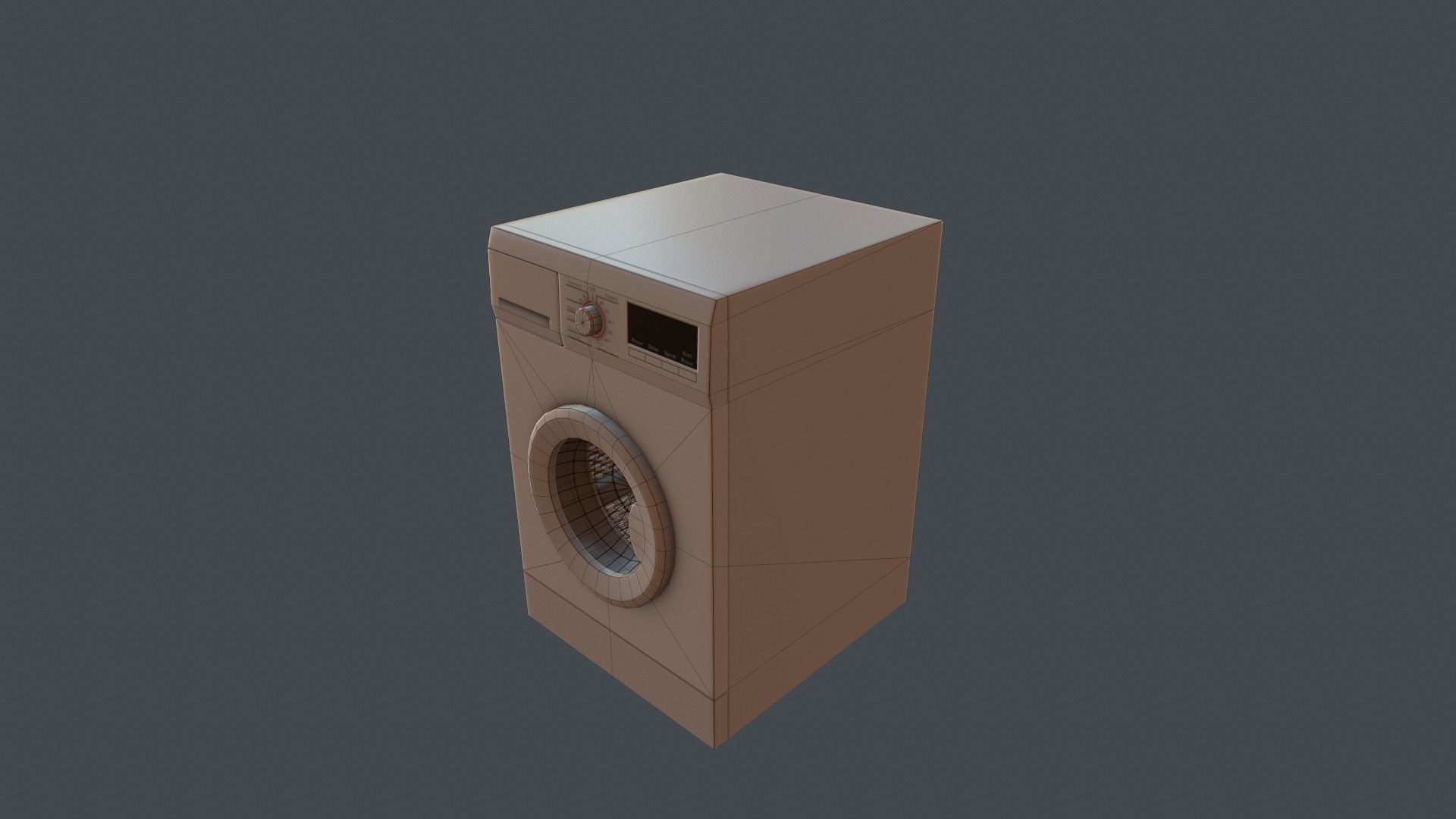 Game Ready Washing Machine Low-poly 3D model_1