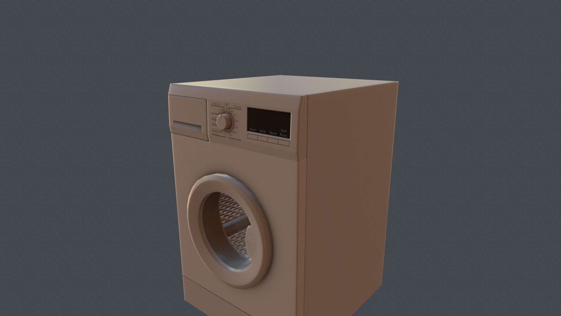 Game Ready Washing Machine Low-poly 3D model_2