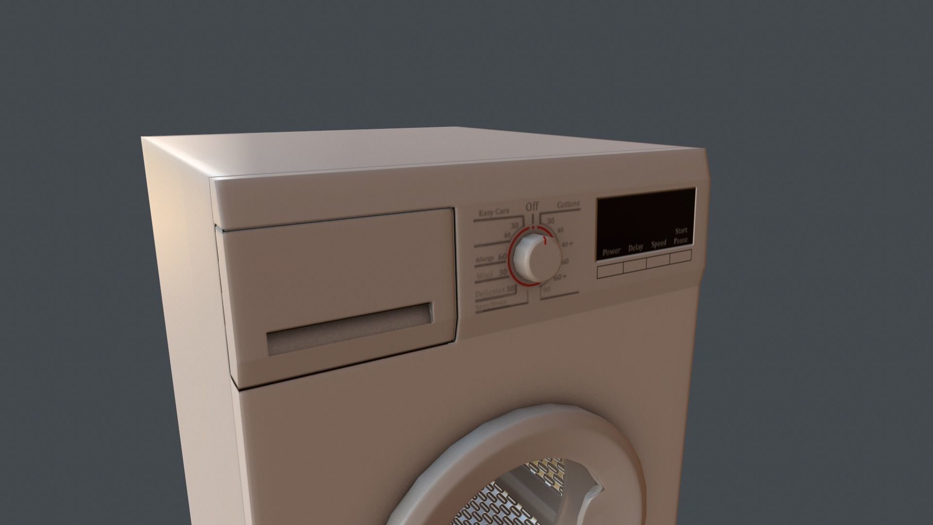 Game Ready Washing Machine Low-poly 3D model_6