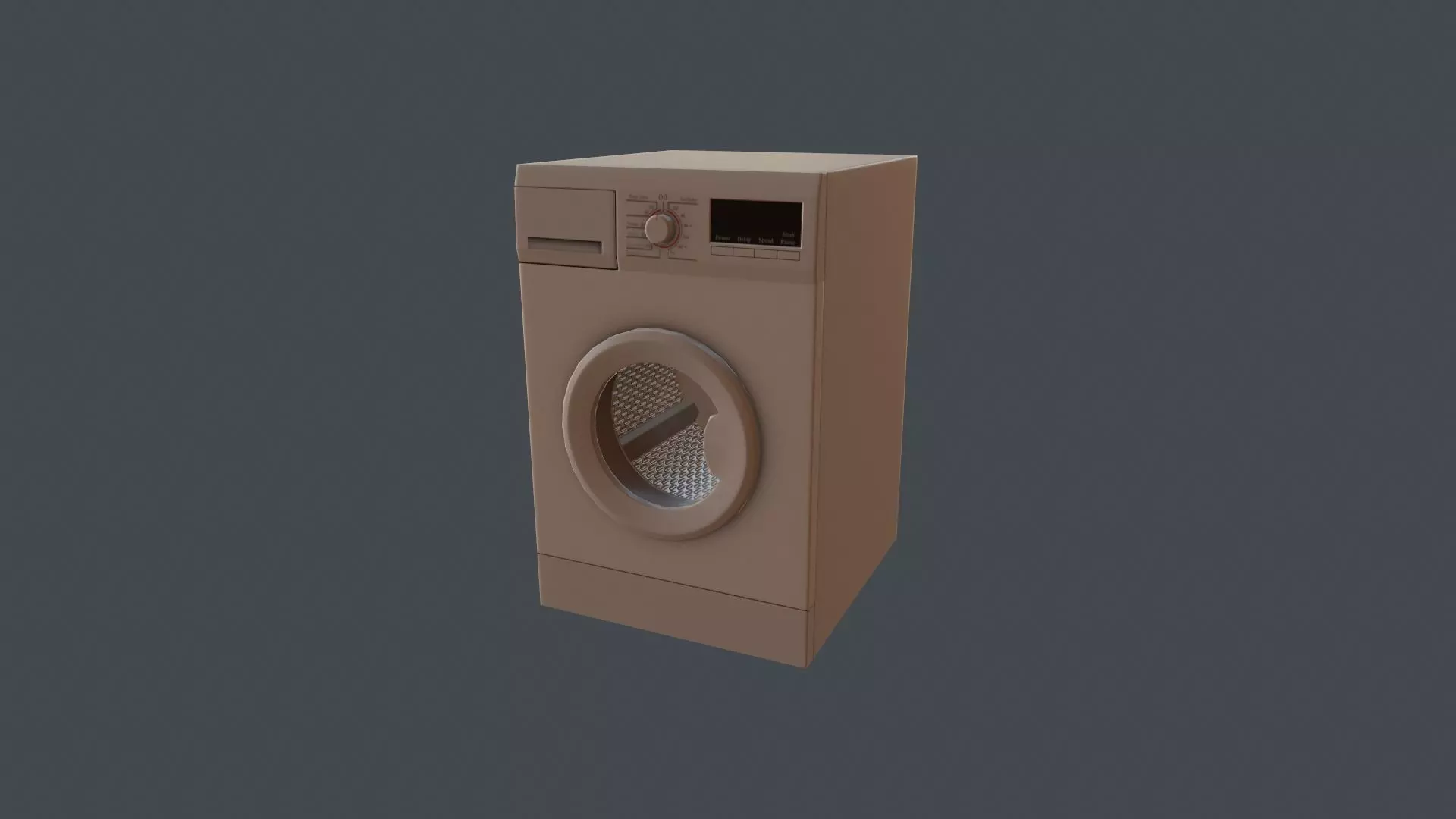 Game Ready Washing Machine Low-poly 3D model_0