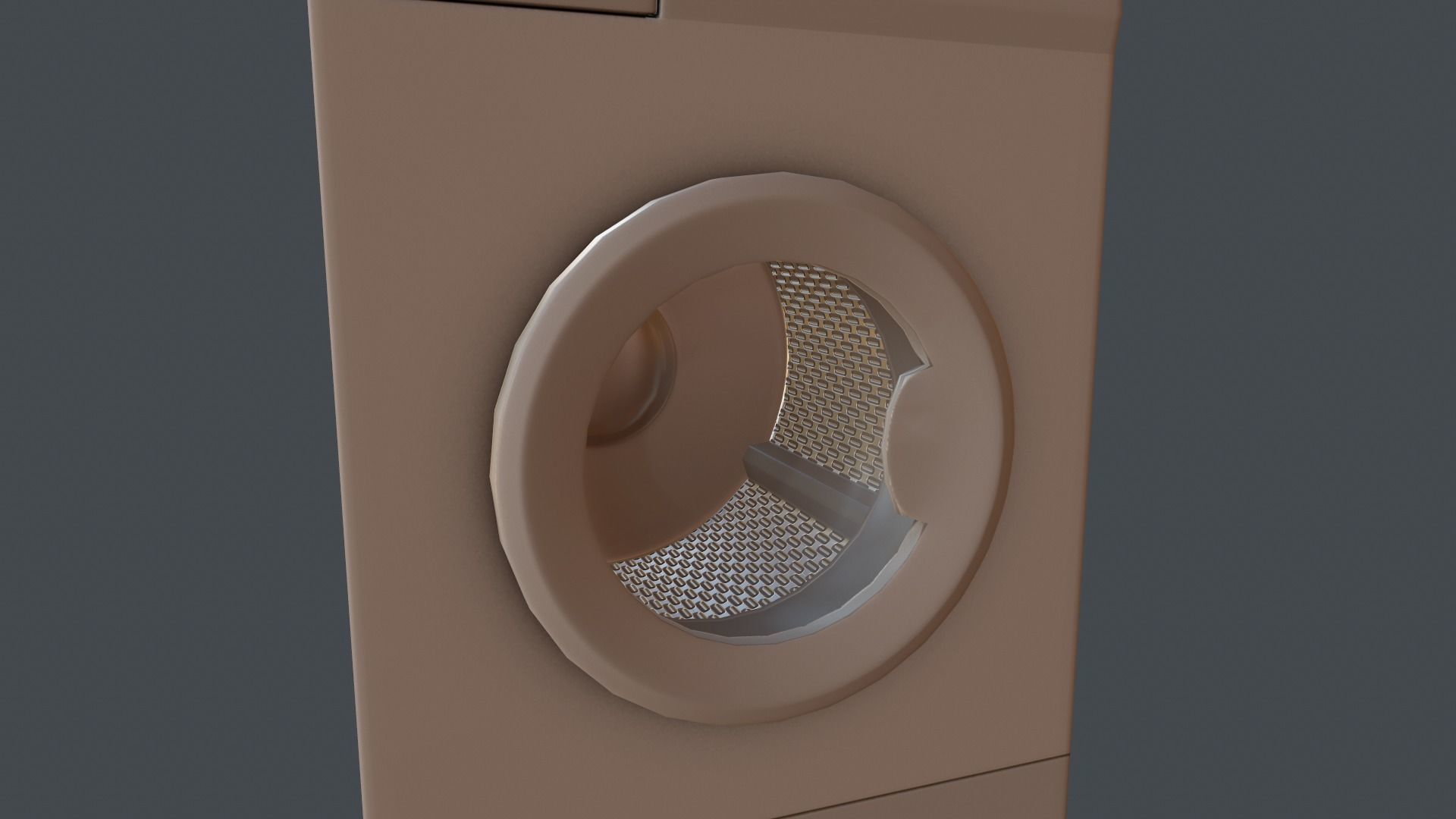 Game Ready Washing Machine Low-poly 3D model_5