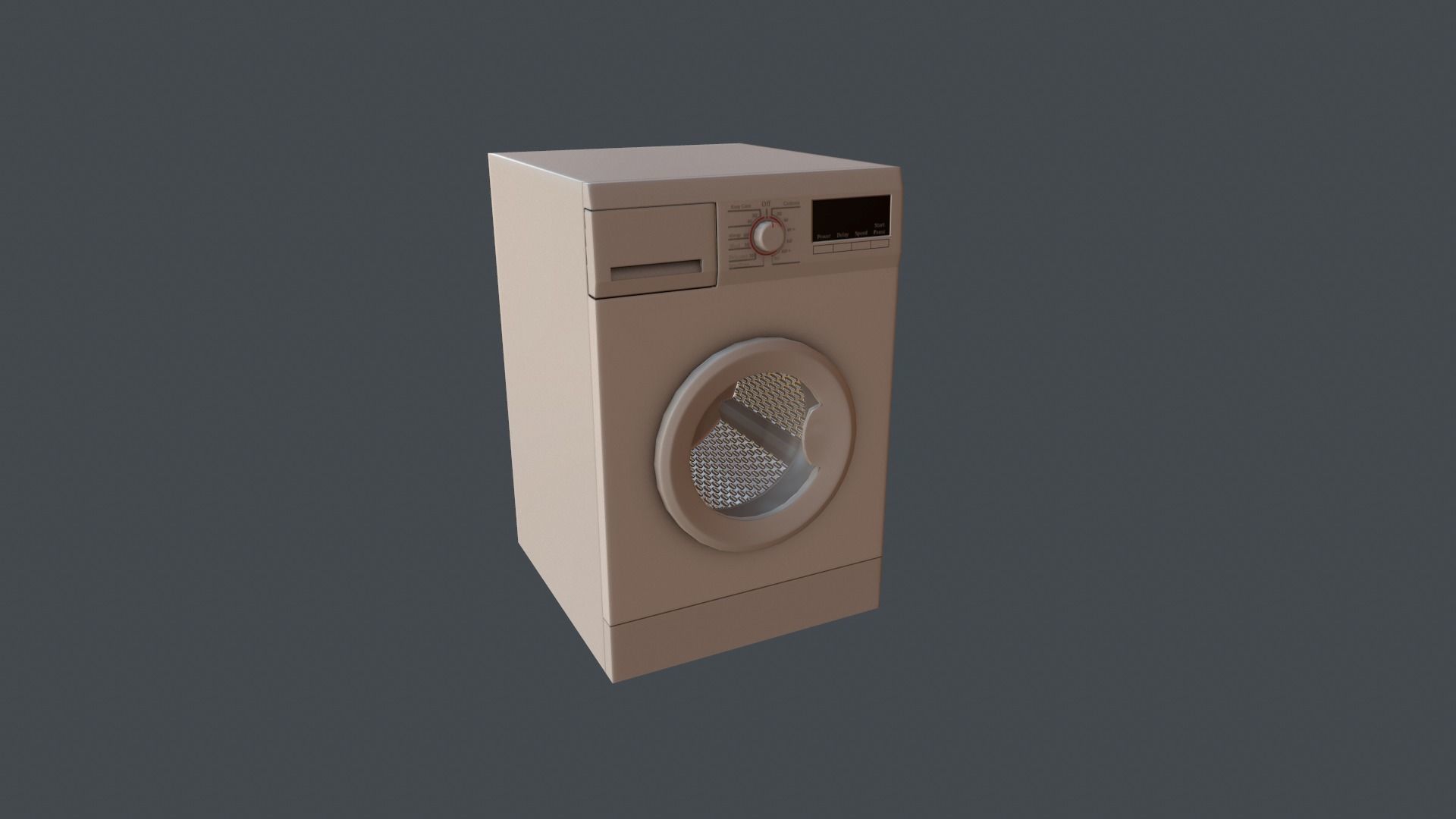 Game Ready Washing Machine Low-poly 3D model_3