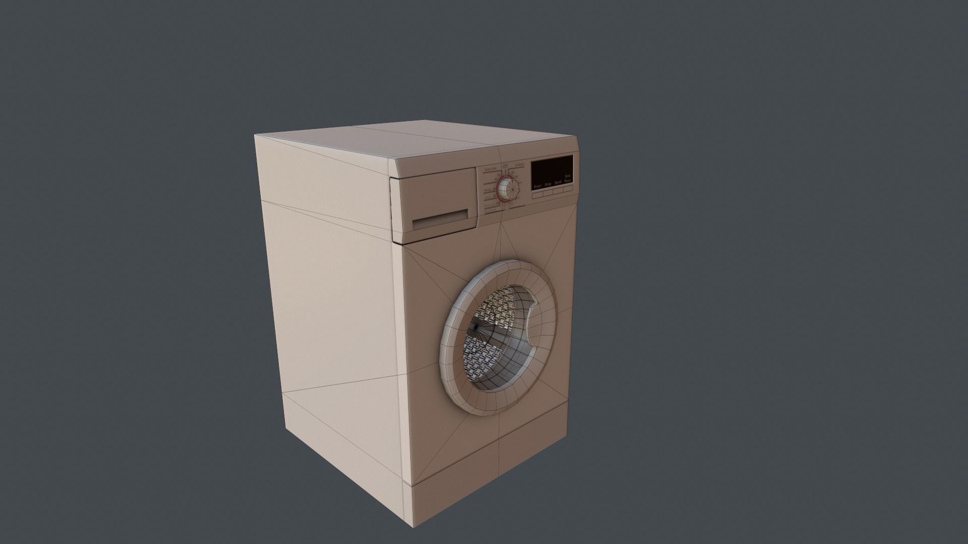 Game Ready Washing Machine Low-poly 3D model_4
