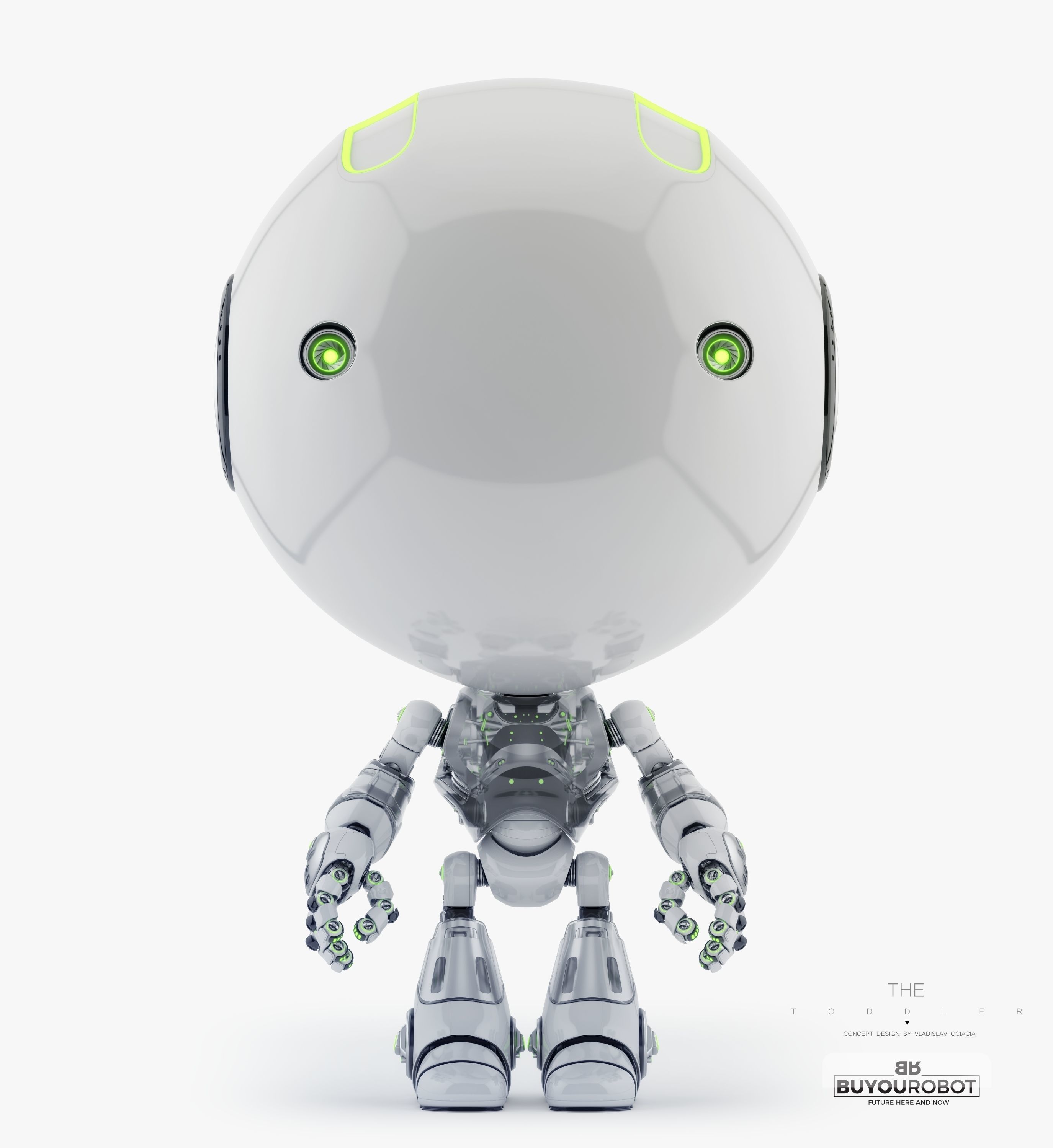 Toddler 3D model robot with eyes 3D model_3