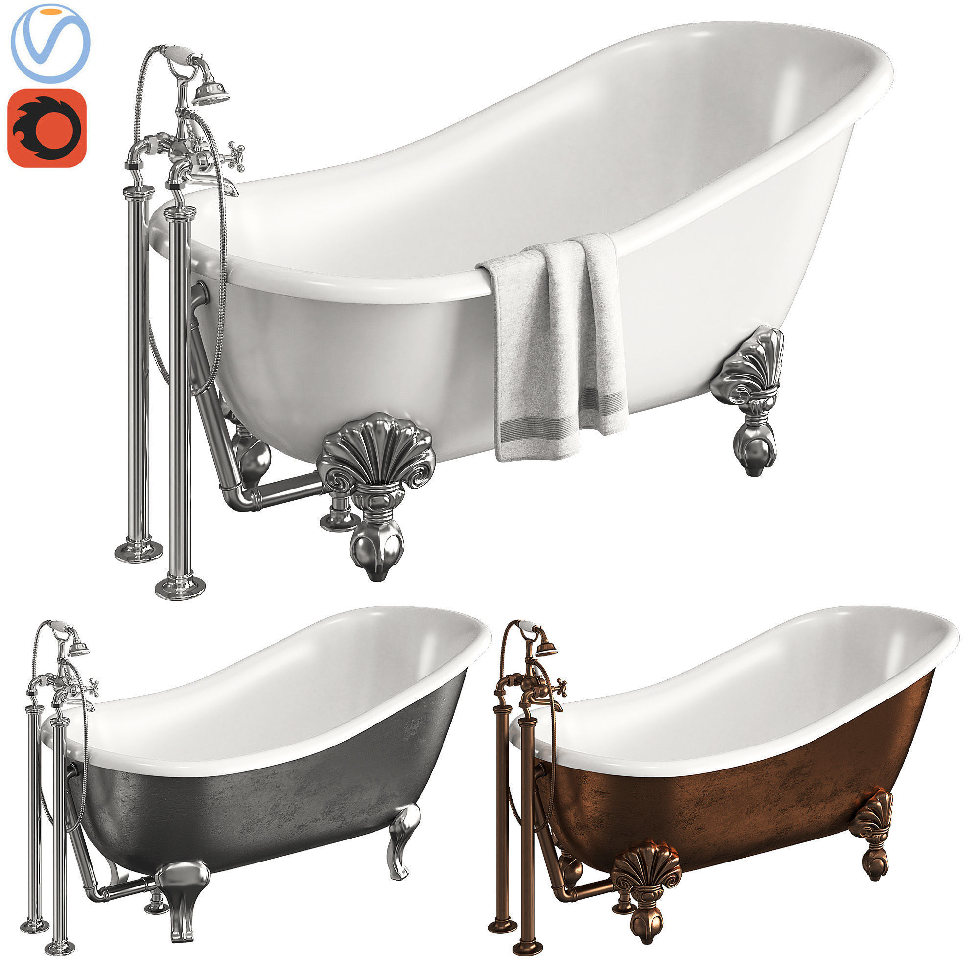 Devon Devon Regina Bath 3D model CGTrader
