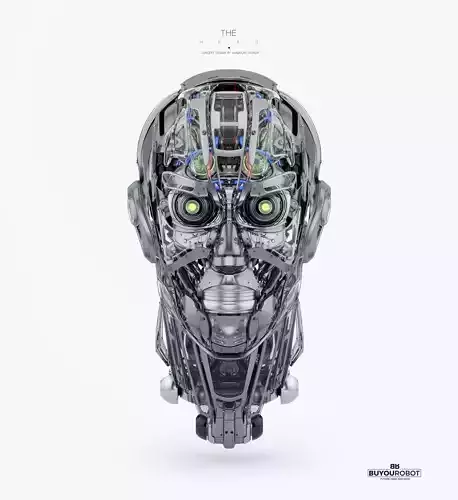 Cyber head 3D model
