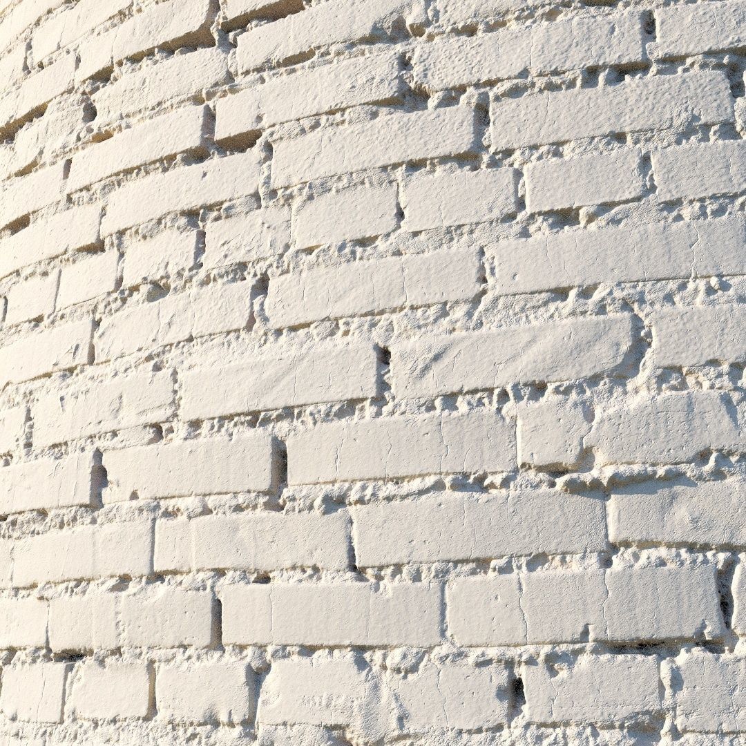 Painted brick wall 01 Low-poly 3D model_3