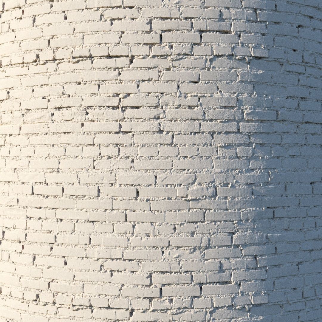 Painted brick wall 01 Low-poly 3D model_6