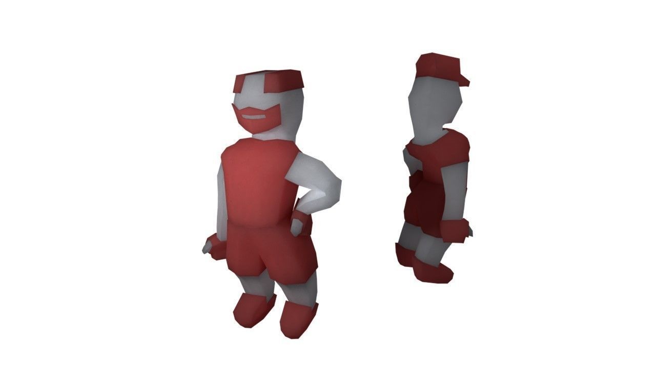 create your origami character RIGGED Low-poly 3D model_4