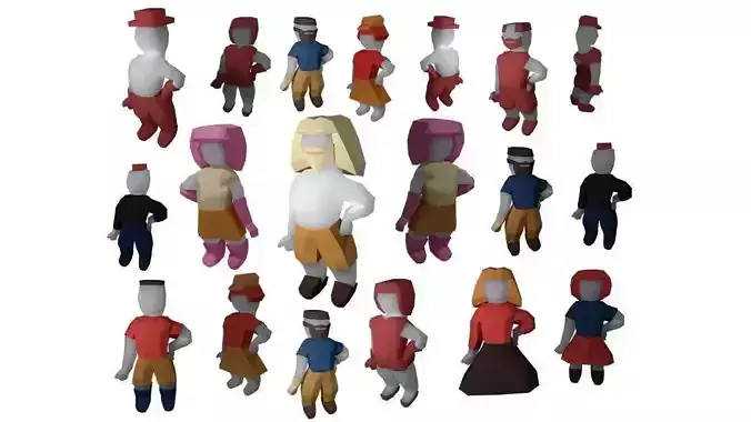 create your origami character RIGGED Low-poly 3D model