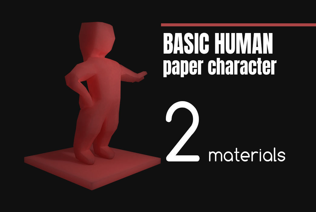 create your origami character RIGGED Low-poly 3D model_10